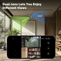 4K 8MP WiFi Surveillance Camera Dual Lens with Adjustable Bracket Two-Way Audio Onvif 10X Zoom Security Wireless Surveillance
