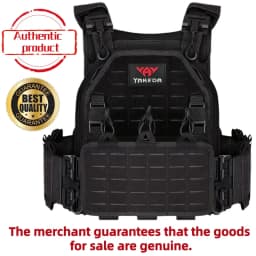 YAKEDA Tactical Vest 6094 Fast Detachable Light Laser Cut Outdoor Hunting Black Gear Carry Vest of High Quality 1000D Nylon