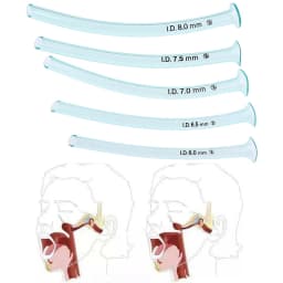 Hot 6/6.5/7/7.5/8.0mm High-flow Nasal Cannula Oxygen Tube Nasopharyngeal Airway Respiratory Emergency Aid Airway Tube First Aid