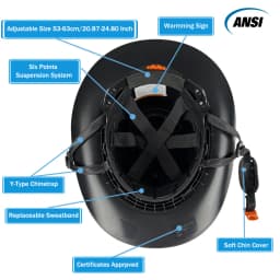 Cowboy Safety Hard Hat ANSI Z89.1 Class C Vented Full Brim Helmet for Outdoor Construction Industrial Use
