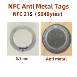 nfc Anti metal Tag NFC Tags Rotundity 45mm 13.56MHz nfc215 Stickers Universal Lable Ntag215 Chip RFID for all NFC enabled phones