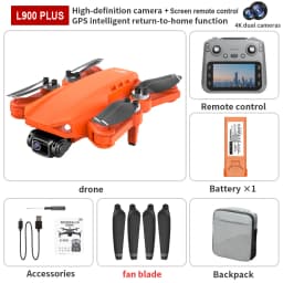 New L900 PLUS 4K Professional Drone With HD Camera Photography GPS Dron Brushless 5G WIFI Screen Remote Control Quadcopter Toys