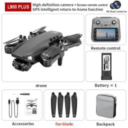 New L900 PLUS 4K Professional Drone With HD Camera Photography GPS Dron Brushless 5G WIFI Screen Remote Control Quadcopter Toys