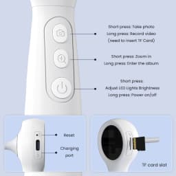 Visual Otoscope Camera 1.38'' Screen Digital Ear Cleaner HD1080P Video Ear Endoscope 6LEDs Ear Wax Removal Tool for Adults Kids