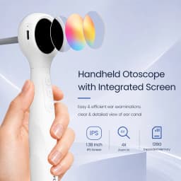 Visual Otoscope Camera 1.38'' Screen Digital Ear Cleaner HD1080P Video Ear Endoscope 6LEDs Ear Wax Removal Tool for Adults Kids