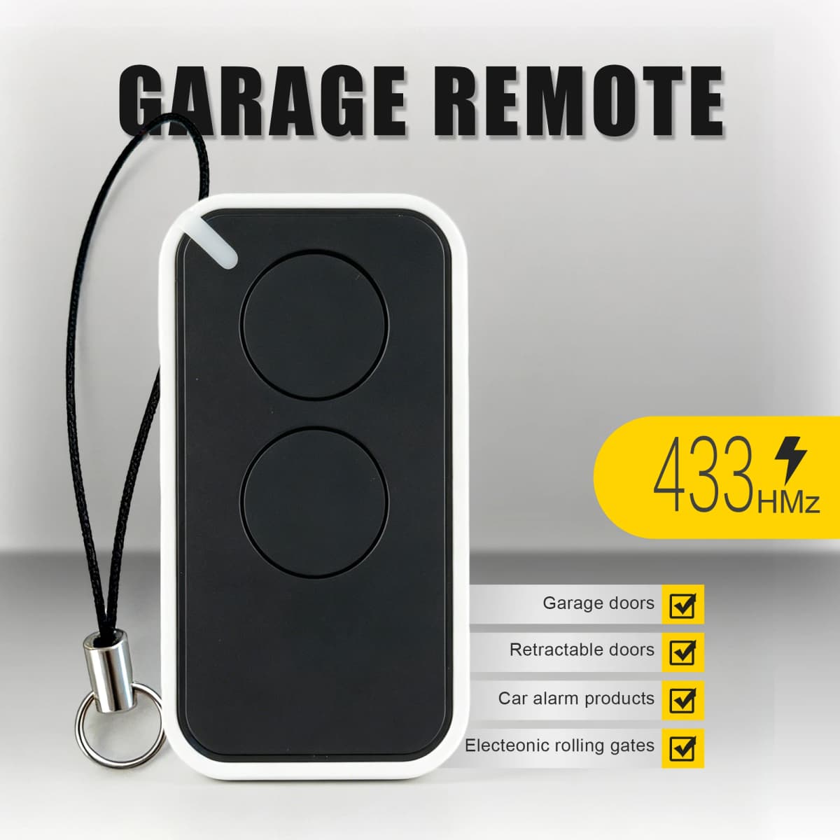 Mini Keyring Gate Remote Transmitter 433.92MHz for INTI Series Garage Door