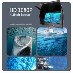 Underwater Fishing Camera 1080P HD Camera Infrared Lights Portable Ice Fishing Fish Finder Camera 15M & 30M For Lake Fishing