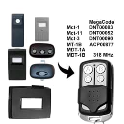 For 318 MHz MegaCode Garage Gate Remote Control ACP00877 MDT-1A MDT-1B Command Handheld Transmitter With Protective Cover