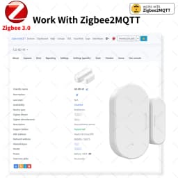 Zigbee 3.0 Door Window Sensor UZ-5D Compatible with SmartLife Work With Yandex Alexa Zigbee2MQTT ZHA HomeAssistant