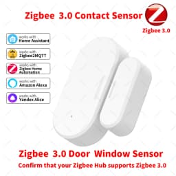 Zigbee 3.0 Door Window Sensor UZ-5D Compatible with SmartLife Work With Yandex Alexa Zigbee2MQTT ZHA HomeAssistant