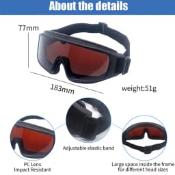 Laser Protective Goggles Eye Protection 532nm Fit over Safety Glasses for Laser Engraver Cutter DIY Users Protective Eyewear