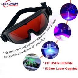 Laser Protective Goggles Eye Protection 532nm Fit over Safety Glasses for Laser Engraver Cutter DIY Users Protective Eyewear