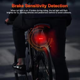Bicycle Password Anti-theft Alarm Taillight 105dB Loud Burglar Alarm IPX6 Waterproof 4 Lighting Mode Bike Brake Warning Light