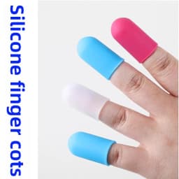 5Pcs Silicone Finger Protectors High-Temperature Resistant Anti-Slip Wear-Resistant Caps Work Protection Gloves for Home Garden