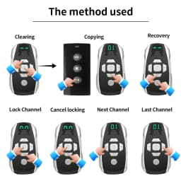 Rechargeable 20 Channel Universal Garage Door Remote Control Gate Rolling Shutter Door Duplicator Key Multi-Frequency 300-915Mhz