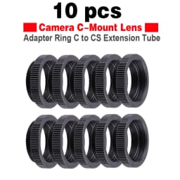 10pcs 5mm Camera C-Mount Lens Adapter Ring C to CS Extension Tube for CCTV Security Cameras