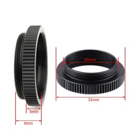 10pcs 5mm Camera C-Mount Lens Adapter Ring C to CS Extension Tube for CCTV Security Cameras