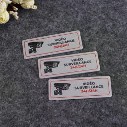 1pcs Aluminum Watch Video Surveillance Warning Sign Private Camera Surveillancewith Sticker With Tape