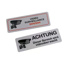 1pcs Aluminum Watch Video Surveillance Warning Sign Private Camera Surveillancewith Sticker With Tape