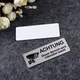 1pcs Aluminum Watch Video Surveillance Warning Sign Private Camera Surveillancewith Sticker With Tape