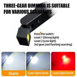 Magnetic Work Light Rechargeable COB Flashlight Suitable for Night Work Emergency Lamp Night Light Small Car Lamp