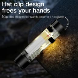 Outdoor Strong Light LED Flashlight mini Portable Keychain Light USB Charging Magnetic Suction Super Bright Emergency Warning Li