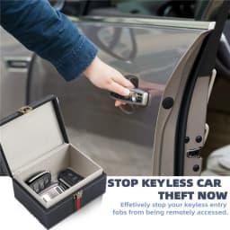 Faraday Box with Faraday Bags for Car Keys Car Key Signal Blocking Box Keyless Entry Car Key Safe Protector Anti-Theft Shielding