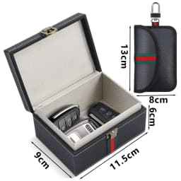 Faraday Box with Faraday Bags for Car Keys Car Key Signal Blocking Box Keyless Entry Car Key Safe Protector Anti-Theft Shielding