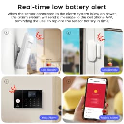 Wireless Alarm System 2.4GWiFi Home Security Kit with Door Motion Sensor Work with SmartLife APP Works with Alexa No Monthly Fee