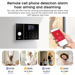 Wireless Alarm System 2.4GWiFi Home Security Kit with Door Motion Sensor Work with SmartLife APP Works with Alexa No Monthly Fee