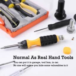 Multi-Function 6bit Screwdriver Hidden Compartment Diversion Stash Safe Container Home Garage Car Cash Ring Necklace Safe