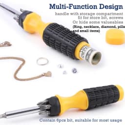 Multi-Function 6bit Screwdriver Hidden Compartment Diversion Stash Safe Container Home Garage Car Cash Ring Necklace Safe