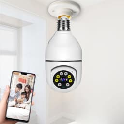 Wireless Bulb Camera Wifi E27 Bulb Camera 360 Degree WiFi Security Camera Full-color High-definition Night Vision
