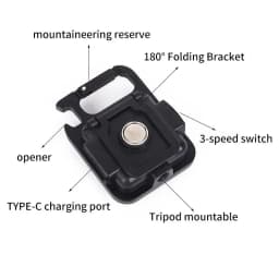 Multifunctional High Brightness COB LED Flashlight Camping Lamp Work Light Outdoor Portable with 500mAh USB Charging Waterproof