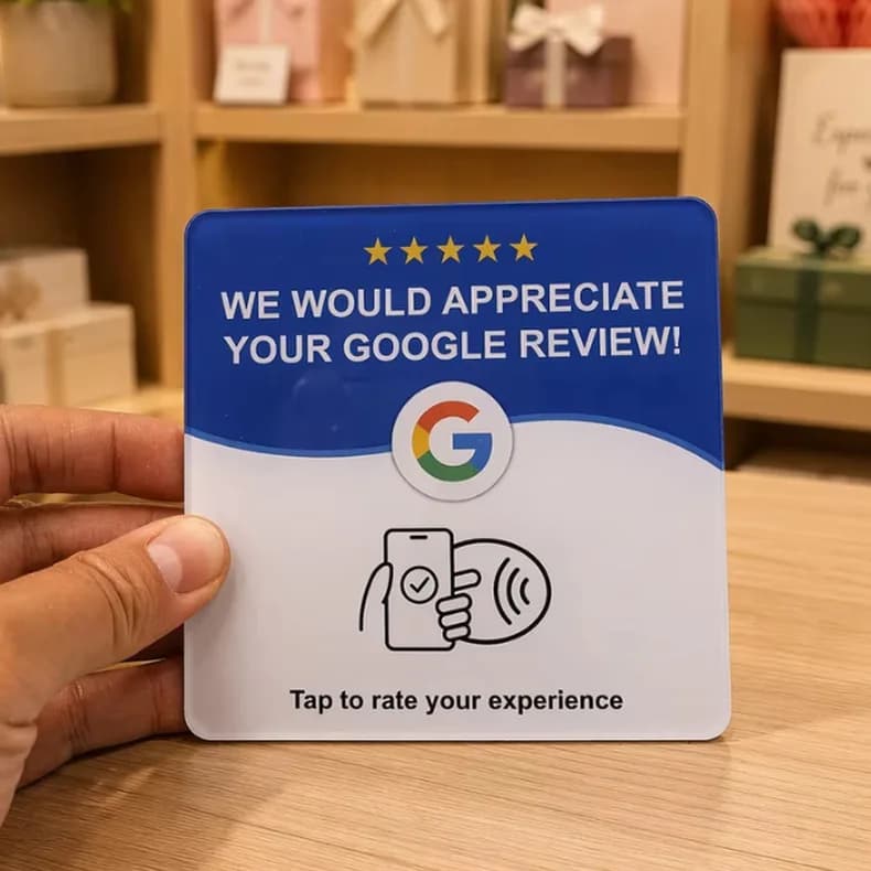 1Pc/10Pc Reusable Google Review Tap NFC Card Review Us On Google Programmable NFC Tap Card User-Friendly TimeSaving Factory Spot