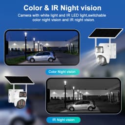 XIAOVV WiFi Solar Camera Dual Lenses Outdoor 8MP Low Power Battery IP Camera PIR Night Vision Wireless Security Camera