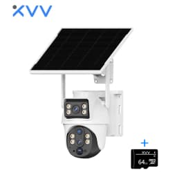 XIAOVV WiFi Solar Camera Dual Lenses Outdoor 8MP Low Power Battery IP Camera PIR Night Vision Wireless Security Camera