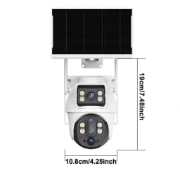 XIAOVV WiFi Solar Camera Dual Lenses Outdoor 8MP Low Power Battery IP Camera PIR Night Vision Wireless Security Camera