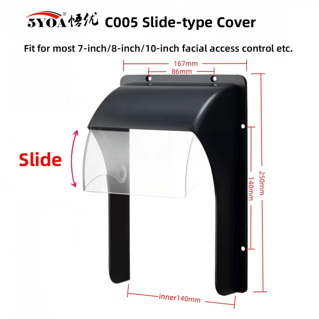 5YOA Slide Waterproof Plastic Rain Cover for RFID Access Control Keypad Fingerprint Controller Wifi Door Bell Rainproof Shell