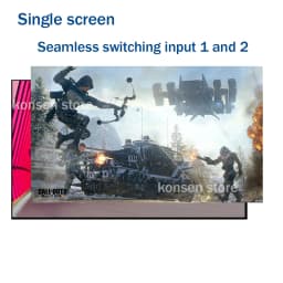 2 Port HDMI Multi-Viewer 2x1 with PIP Mode 1080P 60Hz HDMI Video Seamless Switch 2 in 1 out with Remote for Camera Laptop PC TV