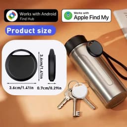 Bluetooth Smart Tag Dual OS Compatible with Apple Find My & Google Find Hub Anti-Lost Item Finder for Keys Wallet Luggage Pets
