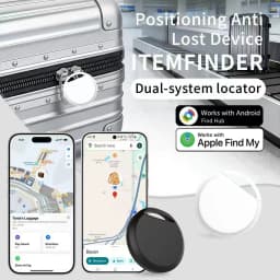 Bluetooth Smart Tag Dual OS Compatible with Apple Find My & Google Find Hub Anti-Lost Item Finder for Keys Wallet Luggage Pets