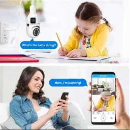 8MP E27 Bulb Surveillance Camera Wifi Camera Dual Lens Security Wireless Baby Monitor Two-way Automatic Human Tracking Monitor