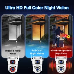 Tuya 4K WiFi Surveillance Camera 5G Wifi Outdoor 5K Dual Lens PTZ IP Cameras Auto Tracking ONVIF Security CCTV Camera with Alexa