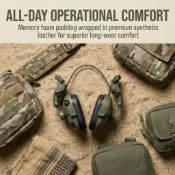 Tactical Electronic Anti-noise Shooting Headset with Bluetooth Adapter (Optional), Hearing Protection Hunting Earmuffs