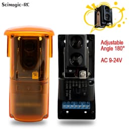 Infrared Reflector Detector Photocell Sensor For Swing Sliding Garage Gate Door Opener Safety 12-24V DC/AC 7m 12m