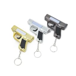 Pistol Shaped Keychain Light Mini Hand Press Power Generation LED Flashlight Portable COB Work Light Pocket Small Torch Pendant
