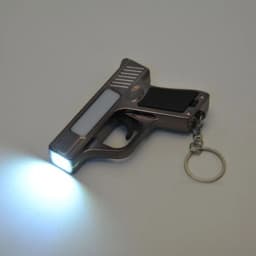 Pistol Shaped Keychain Light Mini Hand Press Power Generation LED Flashlight Portable COB Work Light Pocket Small Torch Pendant