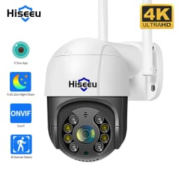 Hiseeu 4K 8MP Wifi PTZ Camera 5x Digital Zoom AI Human Detection Two-way Voice ONVIF Wireless IP Security Protection Camera