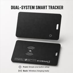 1 Pack Wallet Tracker Card, Rechargeable Ultra Thin Item Finder, Compatible With iOS & Android, Works With Apple Find My, Smart